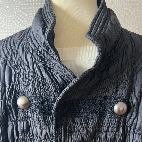 Ermanno Scervino Men's Blue Long Sleeve Button-Up Military Jacket Size 52